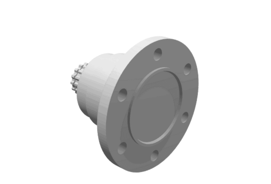 3D rendering of the CNC-machined aluminium motor axle