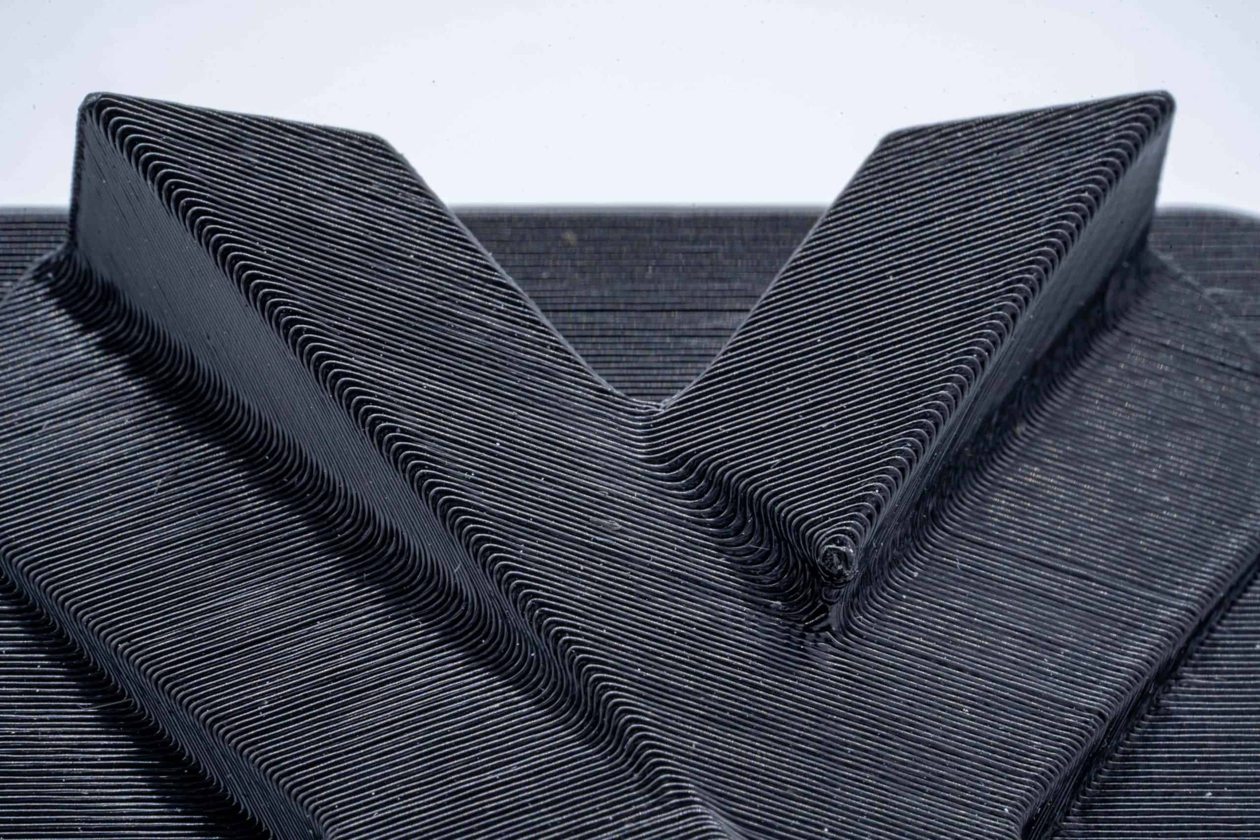 ASA as-printed part closeup